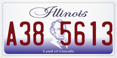 IL license plate A385613