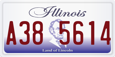 IL license plate A385614