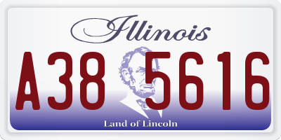 IL license plate A385616