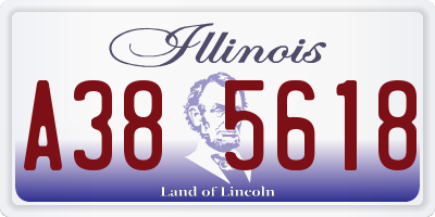 IL license plate A385618