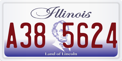 IL license plate A385624
