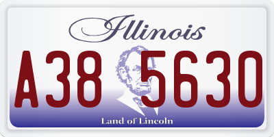 IL license plate A385630