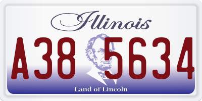 IL license plate A385634