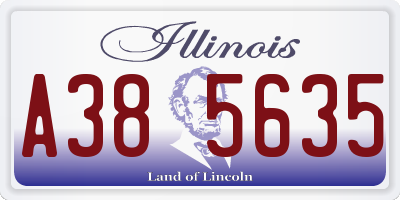 IL license plate A385635