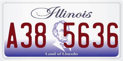 IL license plate A385636
