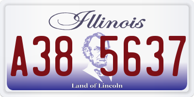 IL license plate A385637