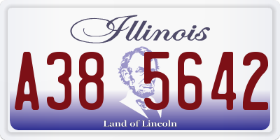 IL license plate A385642