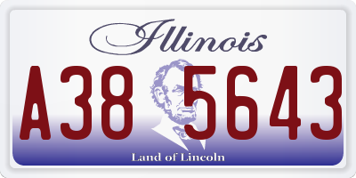 IL license plate A385643