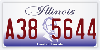 IL license plate A385644