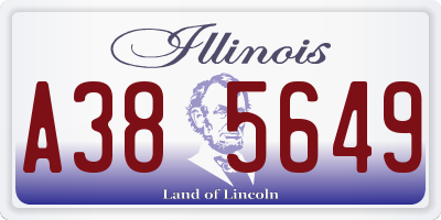 IL license plate A385649