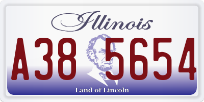 IL license plate A385654