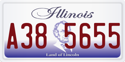 IL license plate A385655