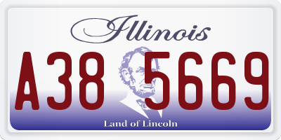IL license plate A385669