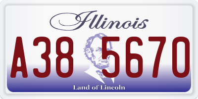 IL license plate A385670