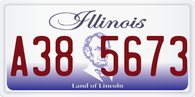 IL license plate A385673