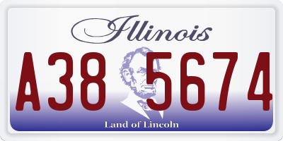 IL license plate A385674