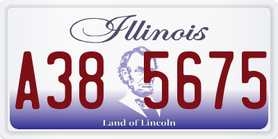 IL license plate A385675