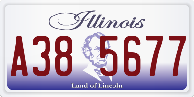 IL license plate A385677
