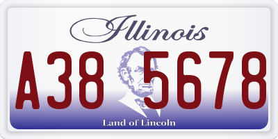 IL license plate A385678