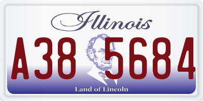 IL license plate A385684