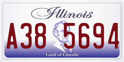IL license plate A385694