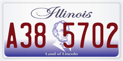 IL license plate A385702
