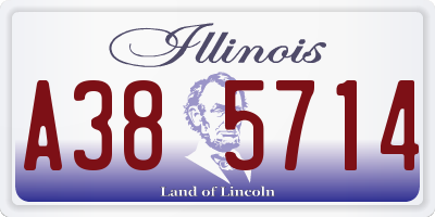 IL license plate A385714