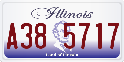 IL license plate A385717