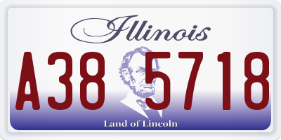 IL license plate A385718