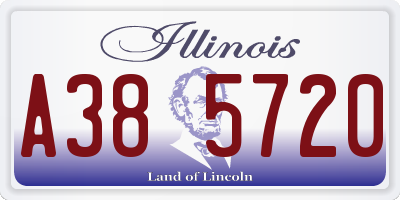 IL license plate A385720