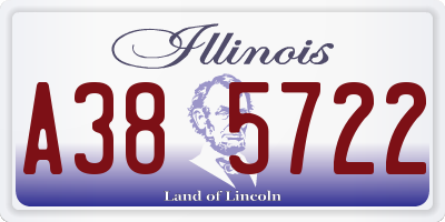 IL license plate A385722