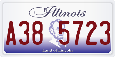 IL license plate A385723