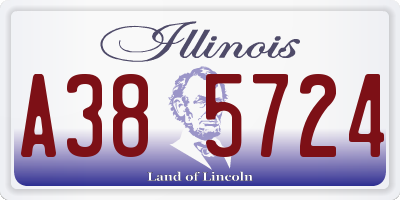 IL license plate A385724