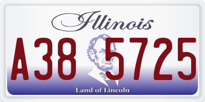 IL license plate A385725