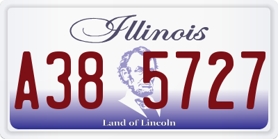 IL license plate A385727