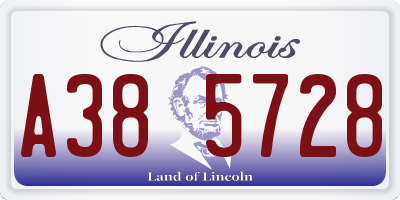 IL license plate A385728