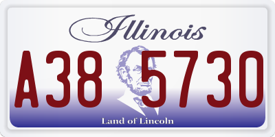 IL license plate A385730