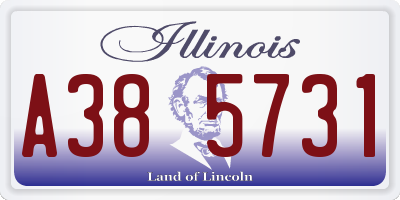 IL license plate A385731
