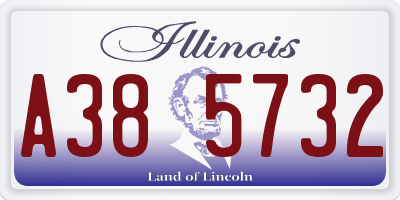 IL license plate A385732