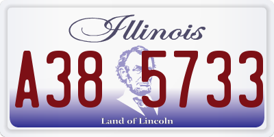 IL license plate A385733