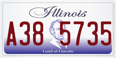 IL license plate A385735