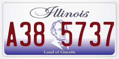 IL license plate A385737