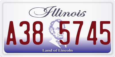 IL license plate A385745