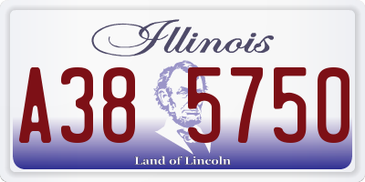 IL license plate A385750