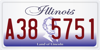 IL license plate A385751