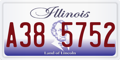 IL license plate A385752