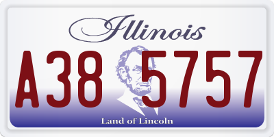 IL license plate A385757