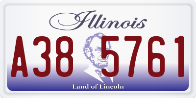 IL license plate A385761