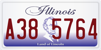 IL license plate A385764