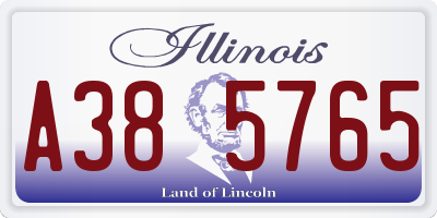 IL license plate A385765